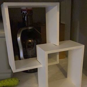 White block shelf